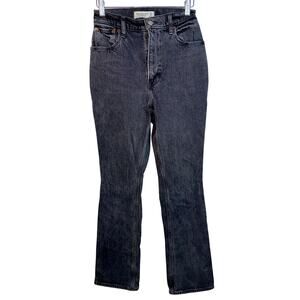 Abercrombie & Fitch Curve Love Black 70s Vintage Flare Ultra High Rise Jean 25 0